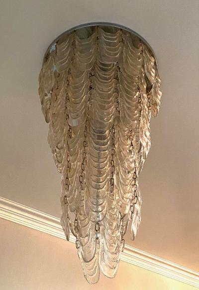RARE MURANO GLASS CASCADING CHANDELIER