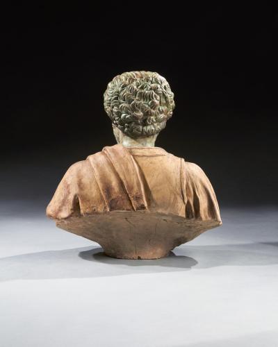 RARE PAIR OF 19TH C PORTRAIT BUSTS OF CAESARS MARCUS AURELIUS AND CARACALLA