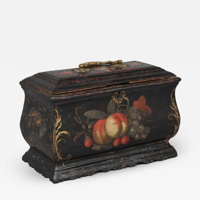 RARE TOL WARE BOMB FORM TEA CADDY