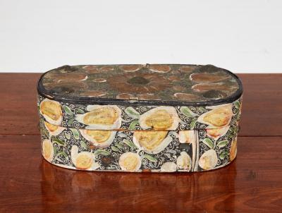 READY TO POST Folk Painted Norwegian Pantry Box