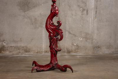 RED PAINTED CAST IRON TALON