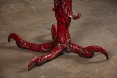 RED PAINTED CAST IRON TALON