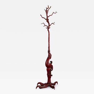 RED PAINTED CAST IRON TALON