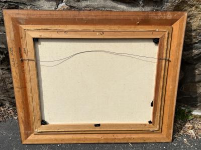 RETRO SCENE OF RAILROAD PLATFORM WPA STYLE PAINTING