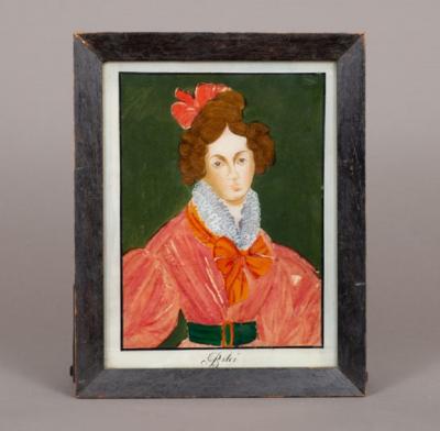 REVERSE PAINTING OF A WOMAN