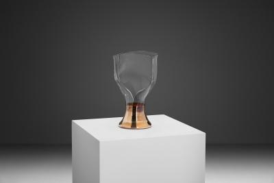 RICHARD MEITNER Sculptural Glass Vase by Richard Meitner The Netherlands 1989