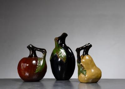 RICHARD RIEMERSCHMID Set of 3 ceramic pitchers by Richard Riemerschmid