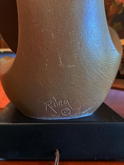 RIMA RIMA 1940s Cubist Abstract Plaster Musician Lamp Henry Moore Influenced
