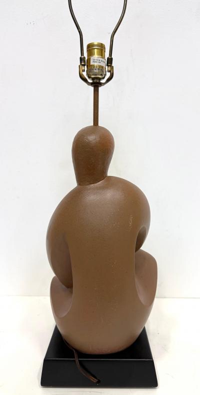 RIMA RIMA 1940s Cubist Abstract Plaster Musician Lamp Henry Moore Influenced