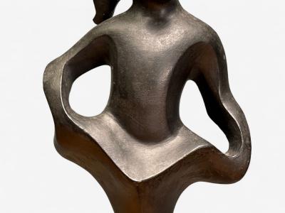 RIMA Rima Mid Century Modern Bronze Sculptural Table Lamps USA 1960s