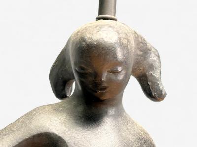 RIMA Rima Mid Century Modern Bronze Sculptural Table Lamps USA 1960s