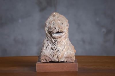 ROMAN TERRACOTTA SPOUT IN THE FORM OF A LION S TORSO