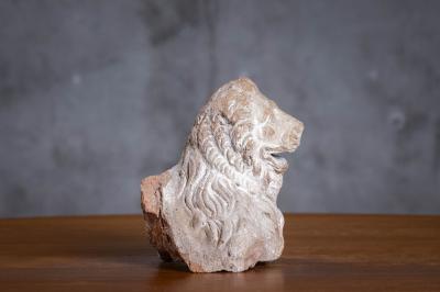 ROMAN TERRACOTTA SPOUT IN THE FORM OF A LION S TORSO