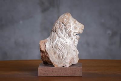 ROMAN TERRACOTTA SPOUT IN THE FORM OF A LION S TORSO