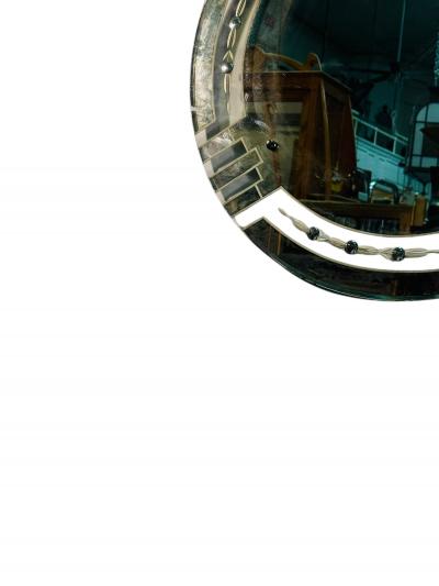 ROUND ART DECO GEOMETRIC DESIGN MIRROR