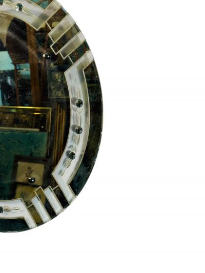 ROUND ART DECO GEOMETRIC DESIGN MIRROR