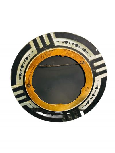 ROUND ART DECO GEOMETRIC DESIGN MIRROR