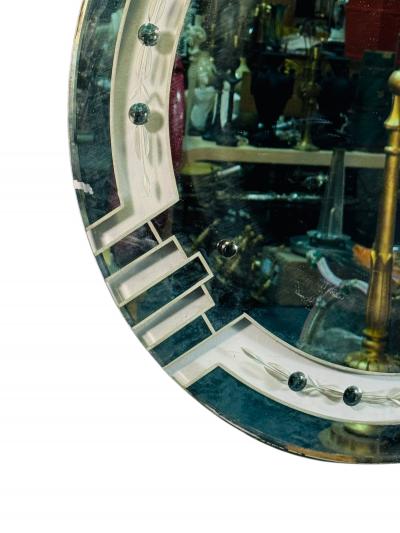ROUND ART DECO GEOMETRIC DESIGN MIRROR