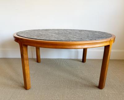 ROUND LOW TABLE WITH STONE TOP