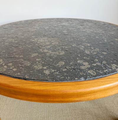 ROUND LOW TABLE WITH STONE TOP