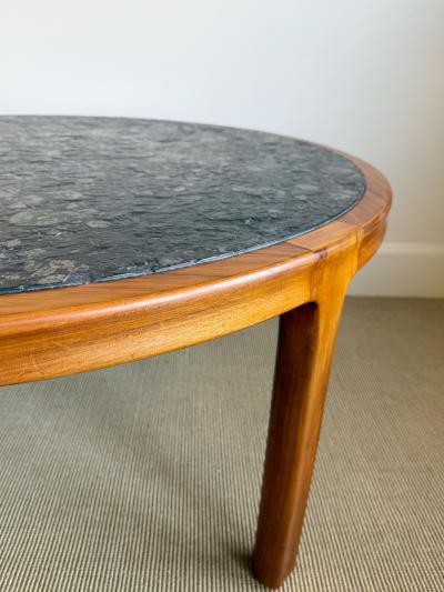 ROUND LOW TABLE WITH STONE TOP