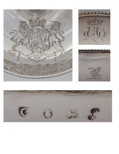 ROYAL SILVER A Pair of George III Silver Traveling Chambersticks 1778