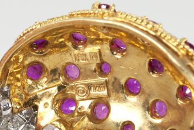 RUBY DIAMOND DRAGON BROOCH