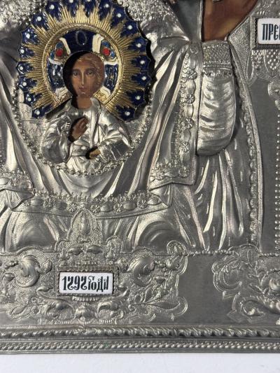 RUSSIAN ORTHODOX ENAMELED METAL ICON