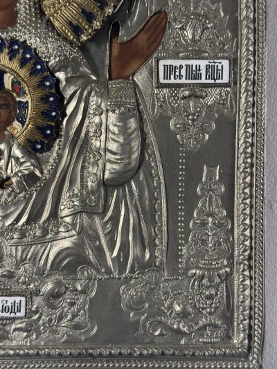 RUSSIAN ORTHODOX ENAMELED METAL ICON