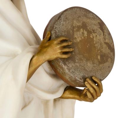 Rachel Hautot Marble and gilt bronze Orientalist sculpture by Hautot