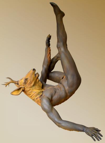 Radu Panait Falling Contemporary Sculpture by Radu Panait