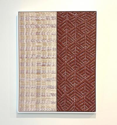 Raelene Kerinauia Aboriginal Diptyque Paintings by Raelene Kerinauia