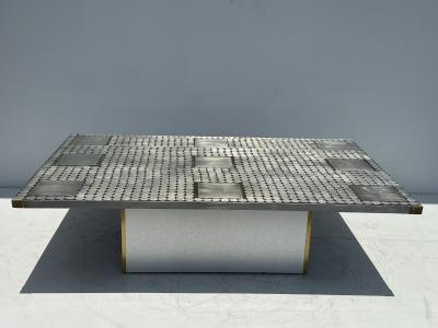 Raf Verjans Brutalist Mosaic Aluminum Coffee Table