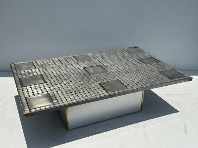Raf Verjans Brutalist Mosaic Aluminum Coffee Table