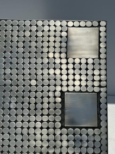 Raf Verjans Brutalist Mosaic Aluminum Coffee Table