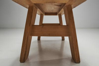 Ragnvald Krogen s Pinewood Bench with Upholstered Seat by Krogen s Norway 1960s