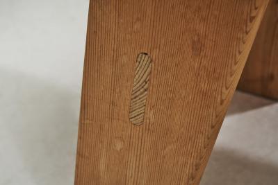 Ragnvald Krogen s Pinewood Bench with Upholstered Seat by Krogen s Norway 1960s