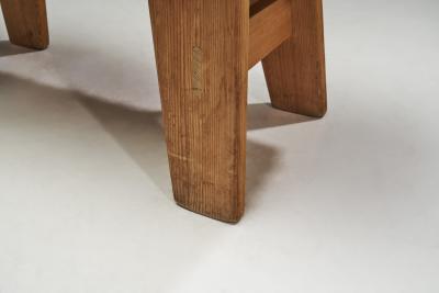 Ragnvald Krogen s Pinewood Bench with Upholstered Seat by Krogen s Norway 1960s