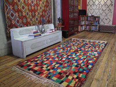 Rainbow Azilal Berber Moroccan Rug