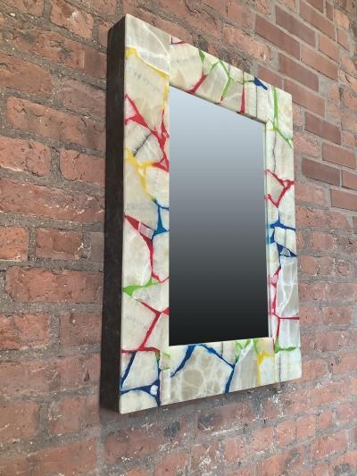Rainbow Mirror with Onyx Frame
