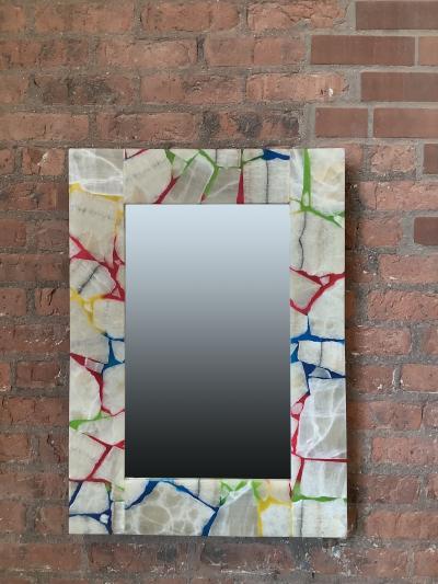 Rainbow Mirror with Onyx Frame