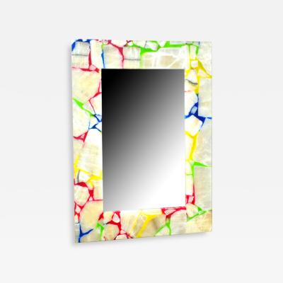 Rainbow Mirror with Onyx Frame