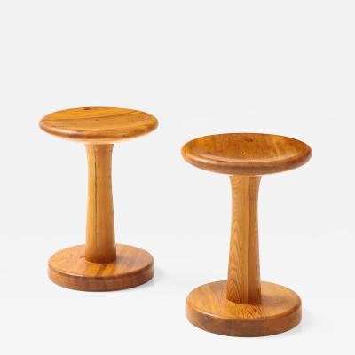 Rainer Daumiller Two Rainer Daumiller Pine Stools Circa 1970s