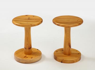 Rainer Daumiller Two Rainer Daumiller Pine Stools Circa 1970s