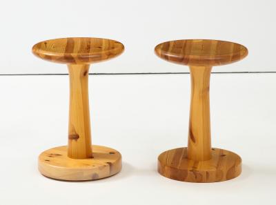 Rainer Daumiller Two Rainer Daumiller Pine Stools Circa 1970s