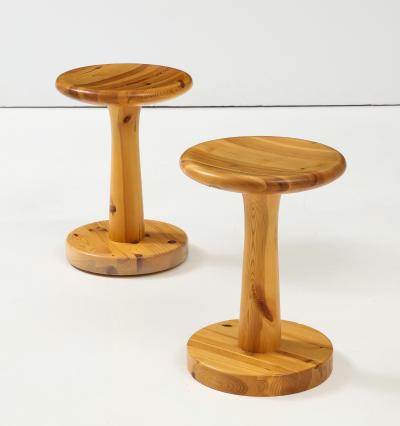 Rainer Daumiller Two Rainer Daumiller Pine Stools Circa 1970s