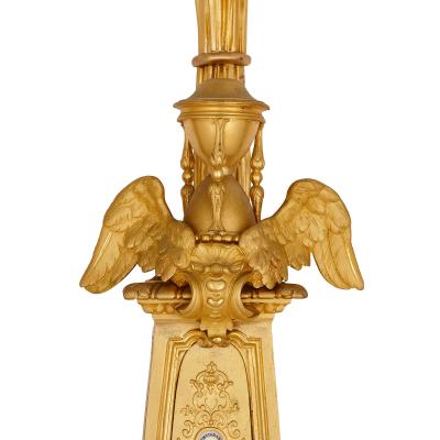 Raingo Fr res Napoleon III period gilt bronze clock and barometer attributed to Raingo Fr res