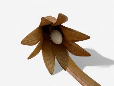 Raka Studio Contemporary Organic Modern Flower Table Lamp Bentwood 21st C 