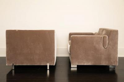 Ralph Pucci 2008 Ralph Pucci India Mahdavi Oliver Armchairs in Silk Pair