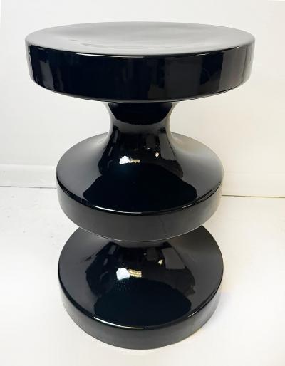 Ralph Pucci Ralph Pucci International India Mahdavi Bishop Stool Side Table in Black